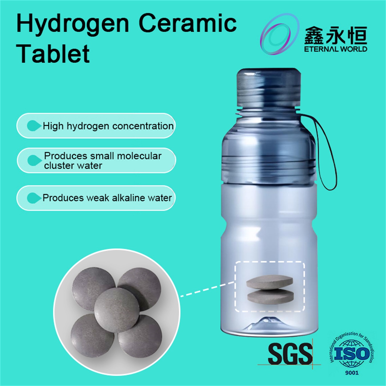 hydrogen rich tablet for water bottle