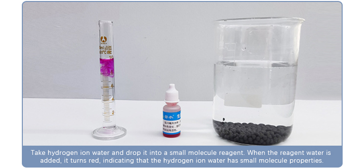 Hydrogen water small molecule test